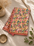 Beautiful Satin and Cotton Combination Saree with Floral design and Woven Border