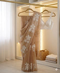 Beautiful Jimmi Choo Saree Bronze Gold Colour Combination