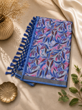 Beautiful Satin and Cotton Combination Saree with Floral design and Woven Border  ( blue, pink, purple, and maroon)