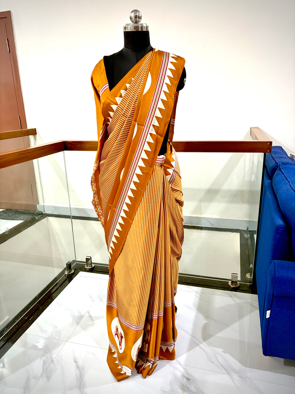 Beautiful Warm Mustard Soft Saree with Rich and Earthy appeal
