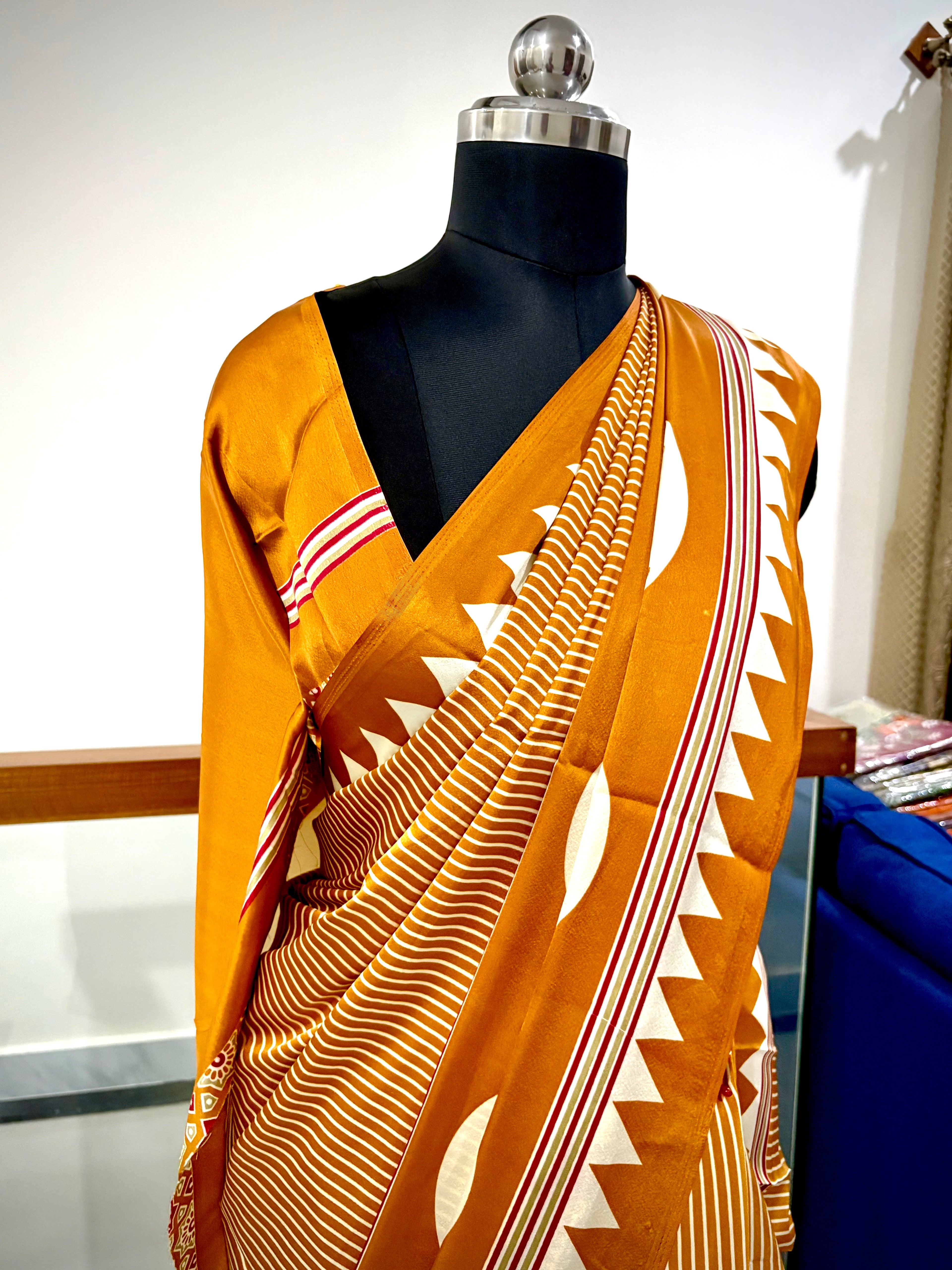 Beautiful Warm Mustard Soft Saree with Rich and Earthy appeal